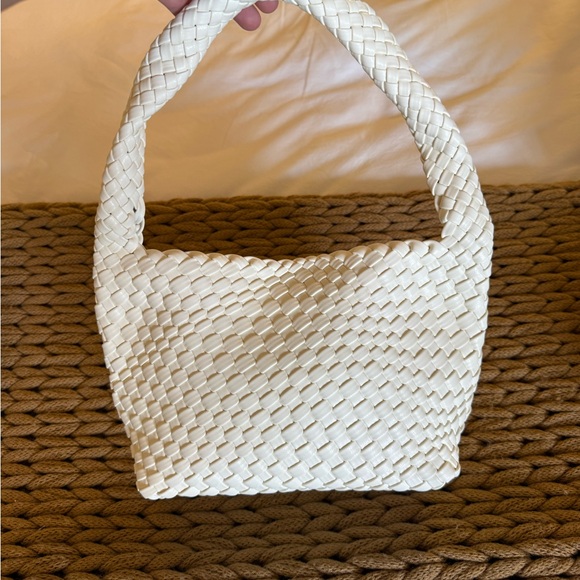 Handbags - Elegant Cream Woven Women's Bag